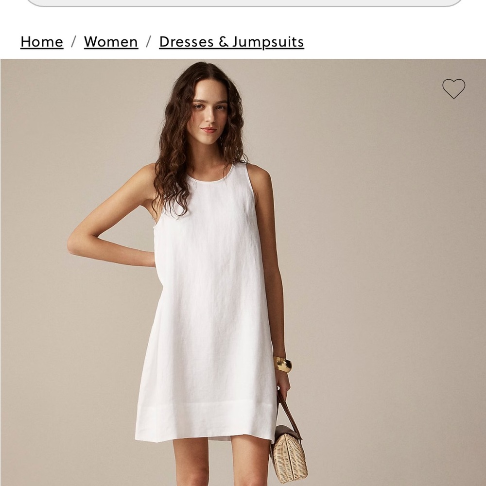J. Crew White Linen Dress